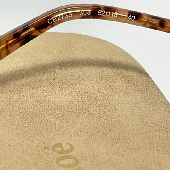 CHLOE 52mm frames Khaki green Mod Rectangle Full Plastic Rim filigree metal arms - Picture 9 of 16